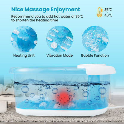 Foot Spa Massager with Removable Pedicure Stone-Blue