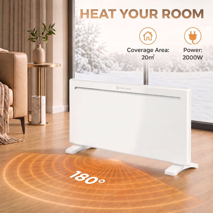 HOMCOM Smart Panel Heater Wall Mounted/Freestanding in White