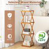 Free Standing Shoe Rack with Sturdy Wood Frame and Stable X-shaped Structure