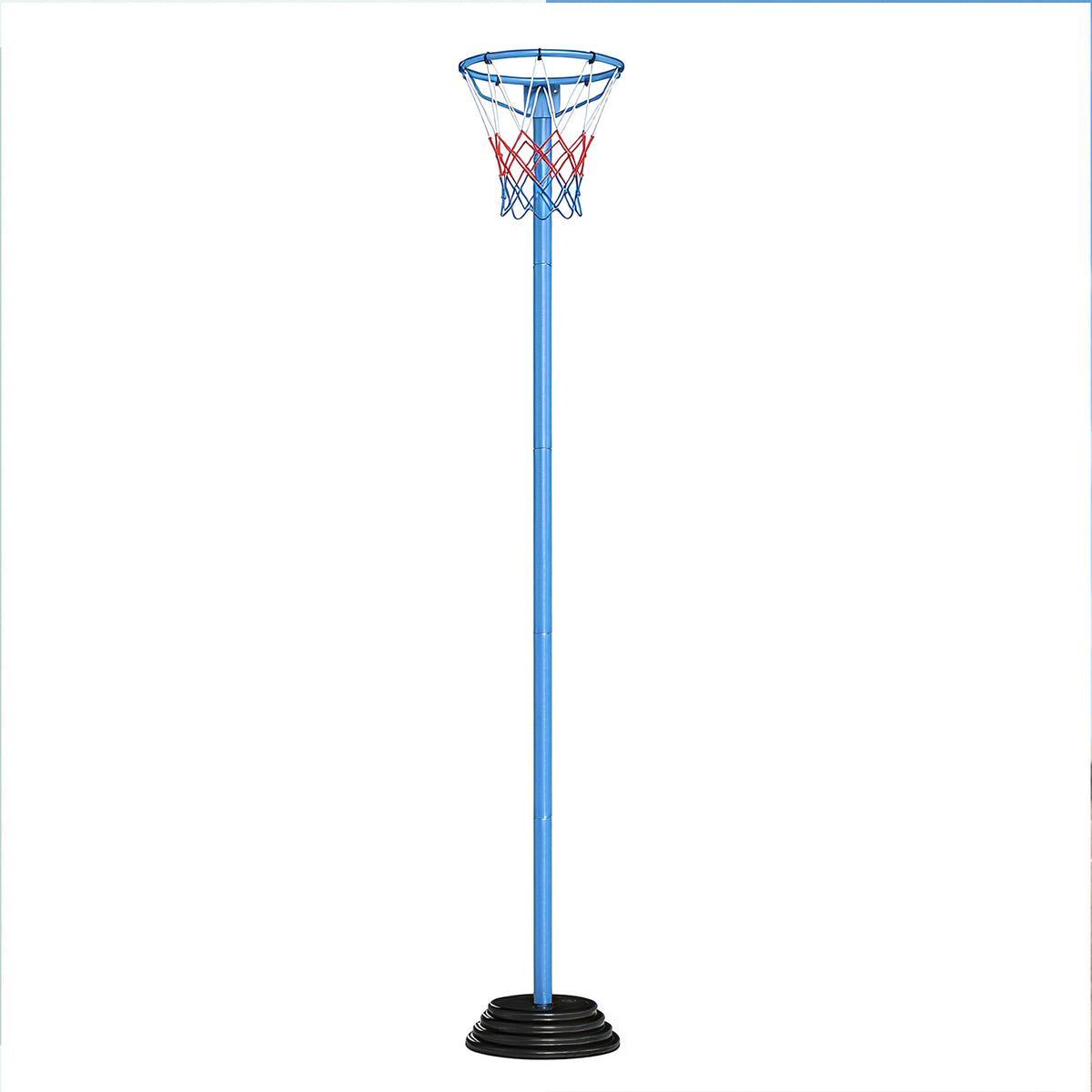 Freestanding Basketball Goal System with adjustable height pole and net