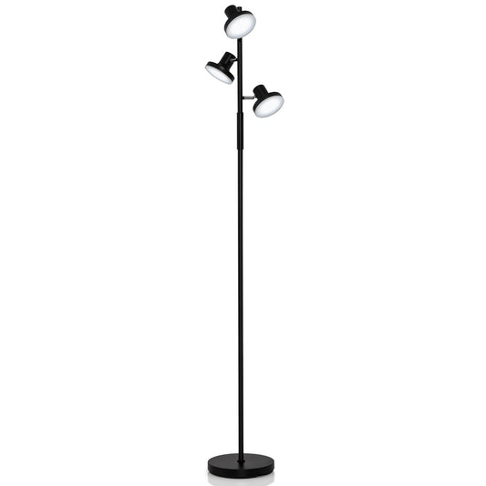 Freestanding Tree Lamp with 3 Angle Adjustable LED Lights standing on a plain white background