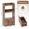 Freestanding Bookshelf with 3-Tier Open Shelf and Drawer-Rustic Brown