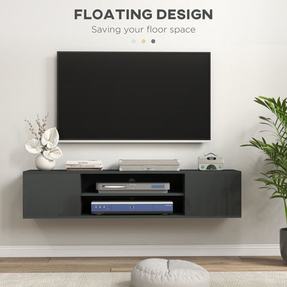HOMCOM Floating TV Stand Cabinet in Grey