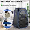 Full Body Steam Sauna Tent with 3L Steam Generator for Single Person-Black