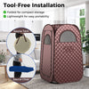 Full Body Steam Sauna Tent with 3L Steam Generator for Single Person-Coffee