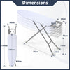 Full Size Ironing Board with Iron Rest and 7-Level Height-White