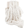 Fuzzy Plush Rabbit Fur Bubble Blanket for Bed Armchair Sofa-L