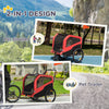 PawHut 2 in 1 Dog Bike Trailer Pet Stroller for Large Dogs with Hitch, 20