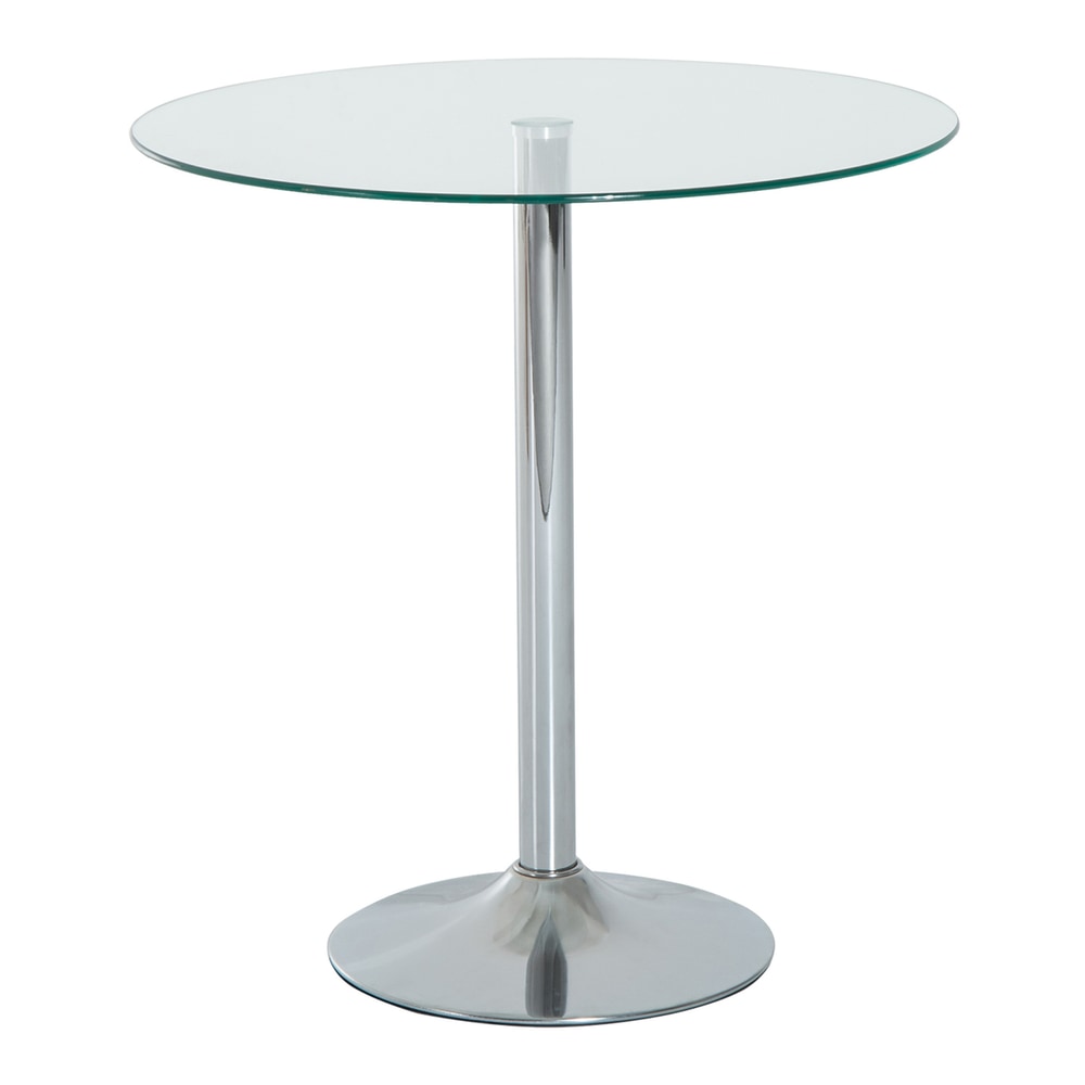 HOMCOM Round Dining Table in Silver