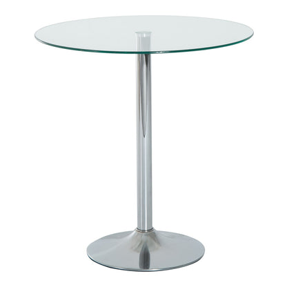 HOMCOM Round Dining Table in Silver