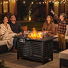 Outsunny Propane Gas Fire Pit Table, Outdoor Firepit with 43