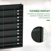 HOMCOM Six Shelf Display Cabinet, with Glass Doors - Black