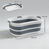 PawHut Dog Bath Tub, Portable Foldable Dog Bathtub with Drainage Hole, for Small Dogs Puppies Grey