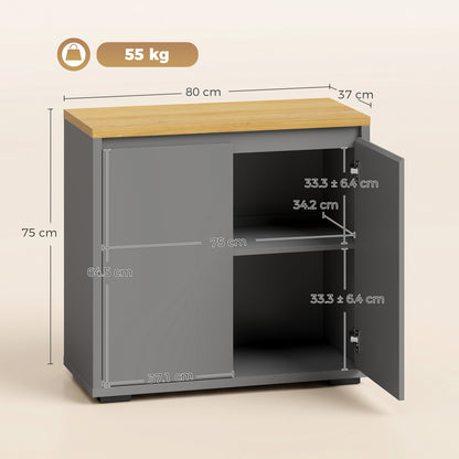 HOMCOM Kitchen Sideboard in Grey