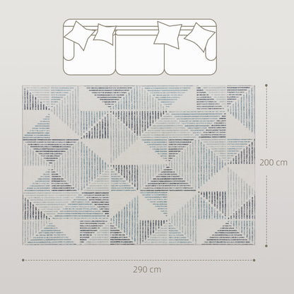 HOMCOM Modern Area Rug in Mixed-grey