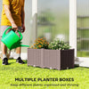 Outsunny Plastic Raised Garden Bed with Legs, Self Watering Elevated Planter Boxes with Drainage Holes and Plugs