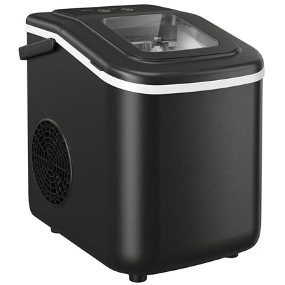 HOMCOM Countertop Ice Maker Machine 9 Cubes in Black