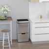 HOMCOM 72L Recycling Sensor Bin Stainless Steel 3 Compartments For Both Wet/Dry Waste w/Removable Lid Kitchen Home