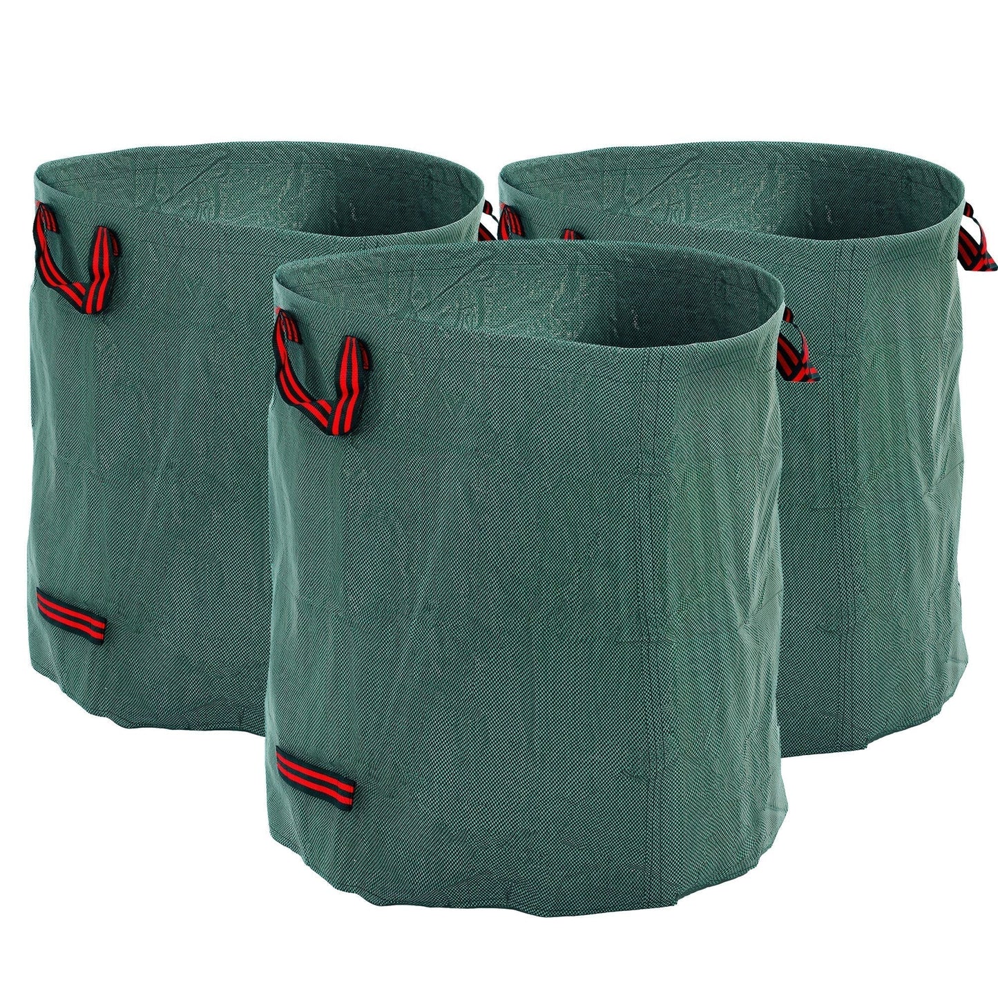 Outsunny Garden Waste Bags, 272L x 3 Heavy Duty Garden Bags, Foldable and Reusable Waste Sacks with Handles for Loading Leaf, Trash, Debris, Green
