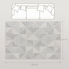 HOMCOM Modern Area Rug, Geometric Pattern Non-Slip Washable Rug, Soft Floor Carpet for Living Room, Bedroom, Dining Room, Home Office, 230 x 160 cm, Grey