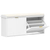 HOMCOM Elegant Ten Shoe Bench, with Top Seat - White