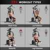 HOMCOM Multifunction Home Gym Machine, with 45kg Weight Stacks, for Strength Training