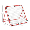HOMCOM Rebounder Net, Practise Kickback Goal, for Teens, Adults Training - Red