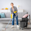 HOMCOM 20L Compact Mop Bucket on Wheels, with Water Separation Panel - Black