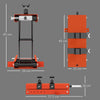 HOMCOM 500 kg Motorcycle Scissor Lift Jack, Heavy Duty Steel Adjustable Motorbike Lifting Hoist Stand with Safety Pin, Foldable Lifter for Dirt Bike Repair Maintenance, 45x15 cm Large Platform, Orange