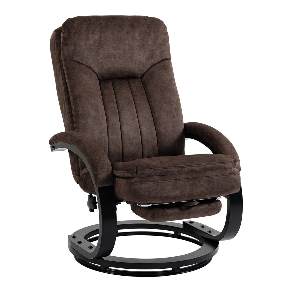 HOMCOM Swivel Recliner Chair in Dark Brown