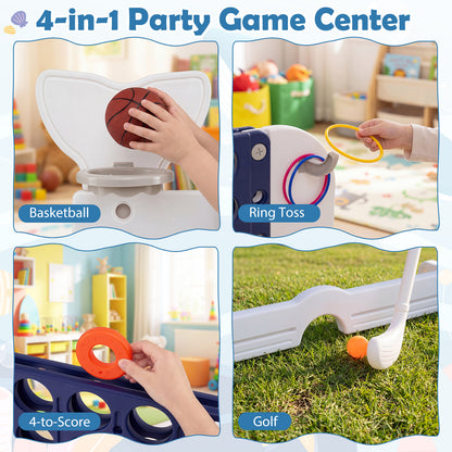 Close up of the four games included in the set
