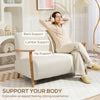HOMCOM Small Sherpa Fabric 2 Seater Sofa Settee - Cream White