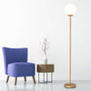 Globe Lamp Cover Floor Lamp with Acrylic Lampshade-Golden