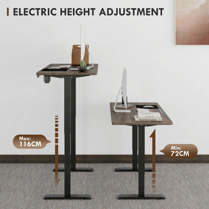 مكتب فينسيتو الكهربائي القابل للتعديل، 72-116 سم، مع شاشة LED - أسود