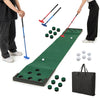 11 FT Indoor Outdoor Putting Green Mat with 2 Adjustable Putters