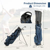 Golf Stand Bag with 4 Way Dividers-Blue