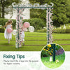 Metal Archway for Climbing Plants for Wedding Ceramony Party Backyard-Green