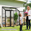 180 CM x 52 CM Greenhouse Walk-in Greenhouse with Lockable Doors-Black