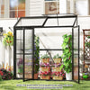 180 CM x 52 CM Greenhouse Walk-in Greenhouse with Lockable Doors-Black