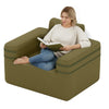 Inflatable Camping Chair Portable Sofa Chair with Built-in Air Pump-Green