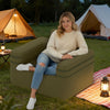 Inflatable Camping Chair Portable Sofa Chair with Built-in Air Pump-Green