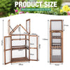 Cold Frame Mini Wooden Greenhouse with Transparent Openable Roof