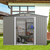 Outdoor Storage Shed with Foundation for Garden Yard-Dark Grey