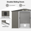 Outdoor Storage Shed with Foundation for Garden Yard-Dark Grey