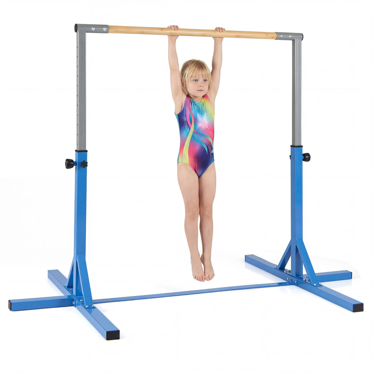 Gymnastics Bar with a young girl hanging from the bar