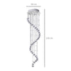 HOMCOM Modern Crystal Chandelier Ceiling Light Pendant Lamp Chrome Finish Glass Droplets New, 30 x 120cm