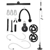 SPORTNOW Cable Machine Pulley System with 2 x 5kg Weight Plates, Lat Pull Down System with Loading Weight for Home Gym Biceps Triceps Arm Shoulder Back Training