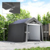 Outsunny 3.6 x 2.1m Portable Outdoor Shed, with Window - Dark Grey