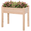 Outsunny Garden Wooden Planters√Ø¬º≈í Rectangular Raised Bed,Flower Box, Fir Wood Indoor/Outdoor, Oak Tone, 86L x 46W x 76Hcm