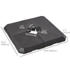 Outsunny Set of 4 Parasol Base Stand Weights for Cantilever Parasols, Water and Sand Filled, Up to 120kg, Black